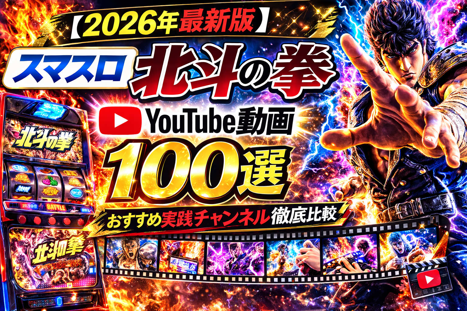 【2026年最新版】スマスロ北斗の拳 YouTube動画100選｜おすすめ実践チャンネル徹底比較